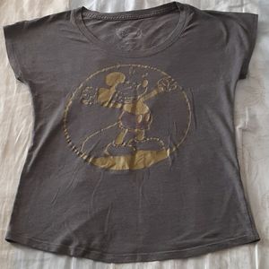 Unisex Disney Mickey Mouse Gray Shirt (size XS)